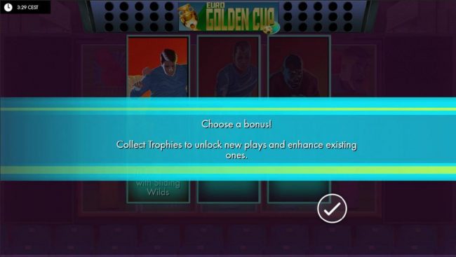 Choose a Bonus! Collect trophies to unlock new plays and enhance existing ones.
