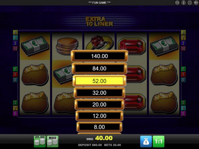 Ladder Gamble Feature Game Board
