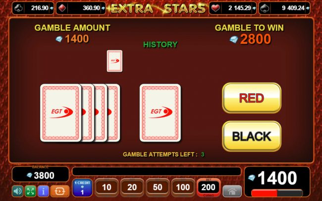 Red or Black Gamble feature