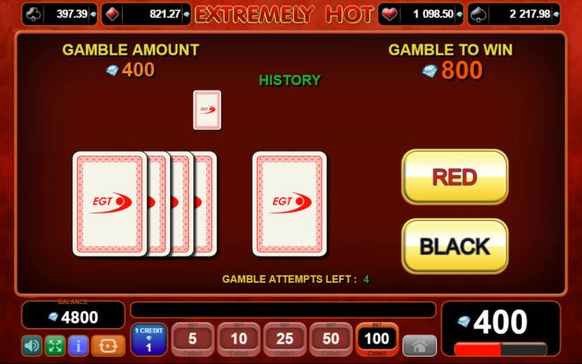 Red or Black Gamble feature