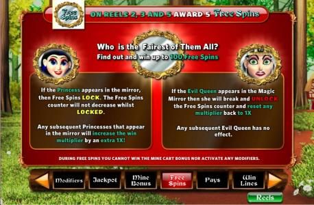 Free Spins Symbol on reels 2, 3 and 5 awards 5 free spins
