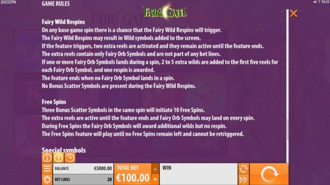 Free Spins Bonus Game Rules