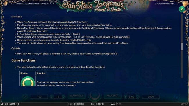 Free Spins and Coin Win Rules