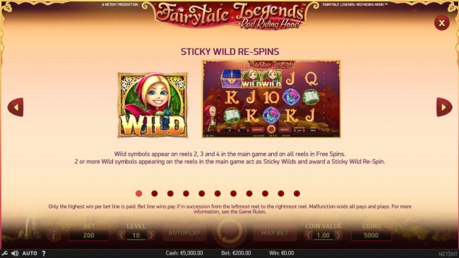Sticky Wild Re-spins Rules
