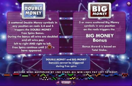 double money and big money bonus feature rules
