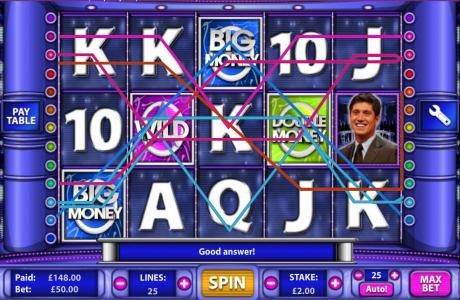 Multiple winning paylines triggers a $148 jackpot