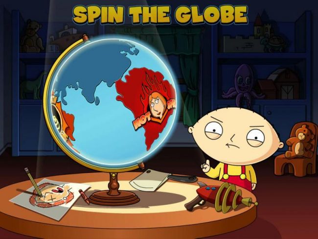 Spin the globe to win a bonus feature to play.