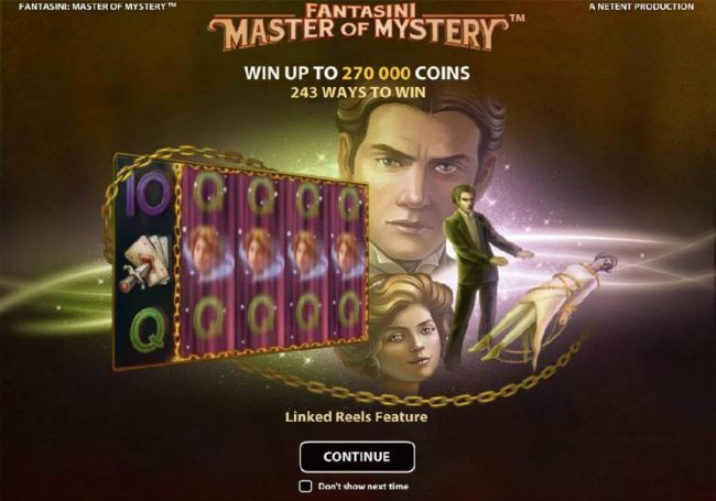 features include linked reels, 243 ways to win and a chance to win up to 270,000 coins.