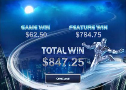 free games feature pays out a $847 big win payout