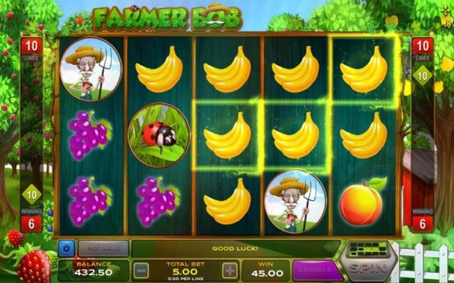 Banana form multiple winning paylines.