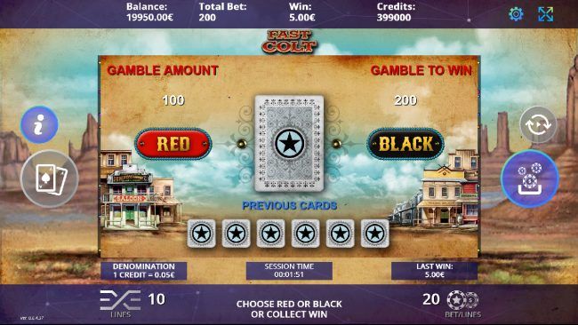 Red or Black Gamble feature