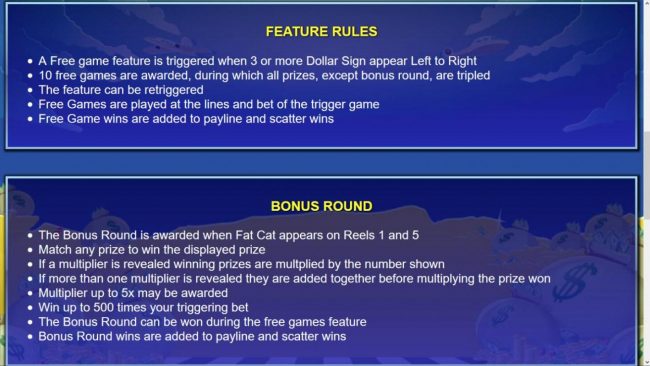 Bonus Game Rules