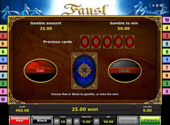 Gamble Feature Game Board