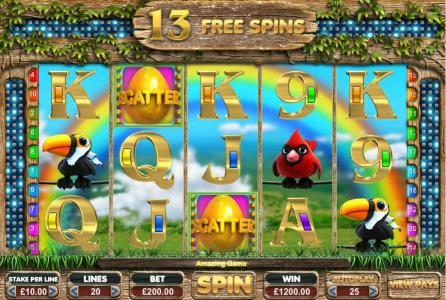 Free Spins Bonus feature game board