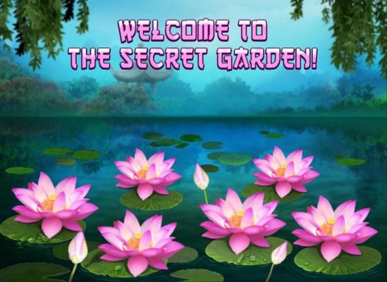 Secret Garden Bonus Game Board - Select 3 Lotus flowers to reveal a cash prize.