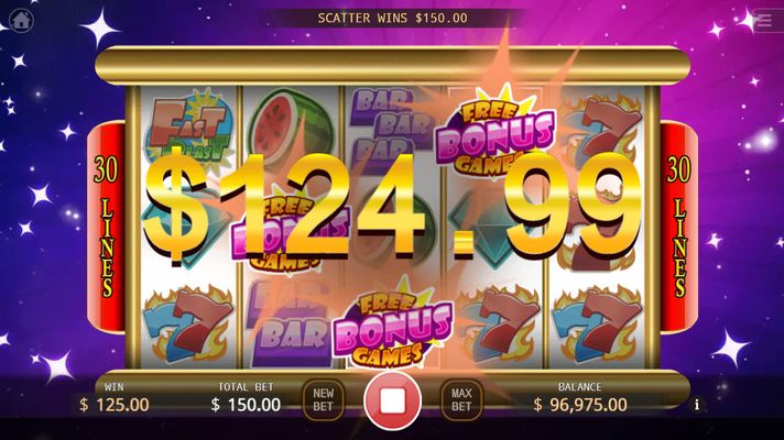 Scatter symbols triggers the free spins feature