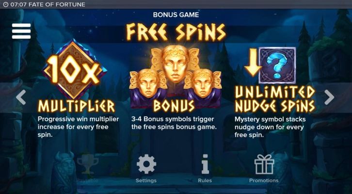 Fate of Fortune :: Free Spin Feature Rules