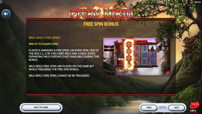 Fiery Kirin :: Free Spins Rules