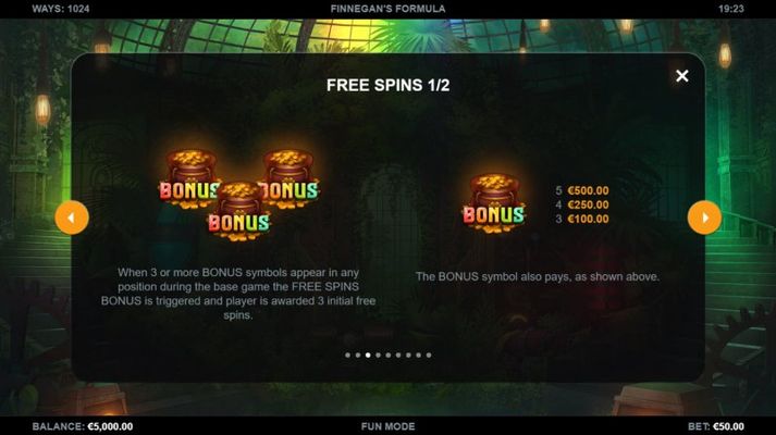Finnegan's Formula :: Free Spin Feature Rules