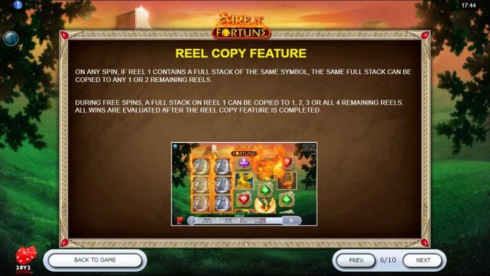 Fire N' Fortune :: Reel Copy Feature