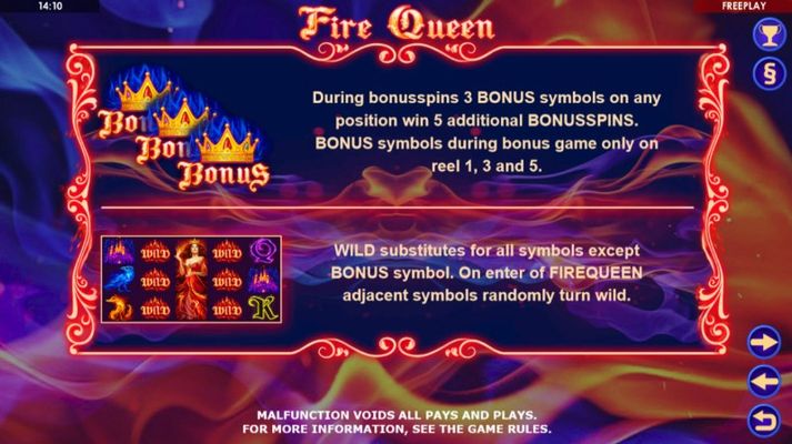 Fire Queen :: Free Spins Rules