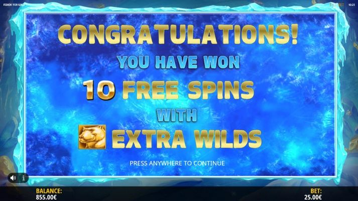 10 Free Spins Awarded