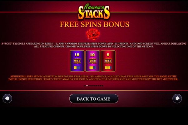 Flamenco Stacks :: Free Spin Feature Rules