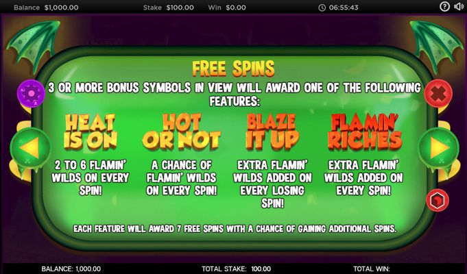 Flamin Elle :: Free Spins Rules