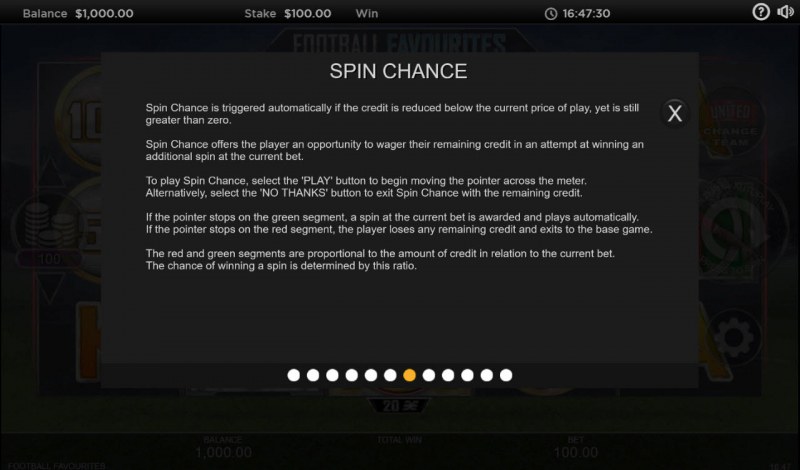 Football Favourites :: Spin Chance
