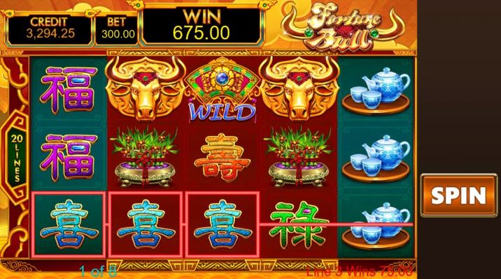 Fortune Bull :: Free Spins Game Board
