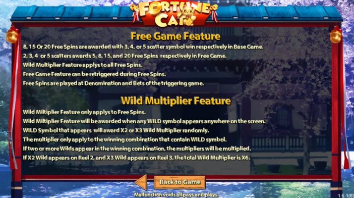 Fortune Cat :: Free Spins Rules