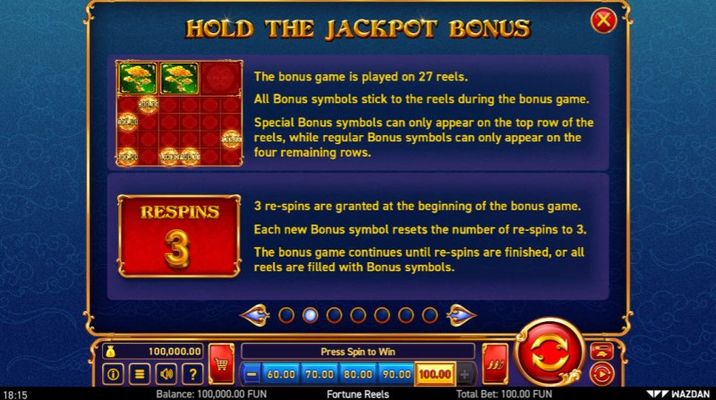 Hold The Jackpot Bonus