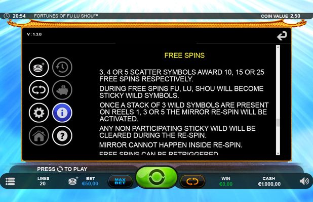 Free Spins Rules