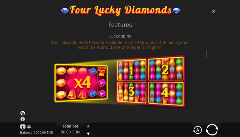Four Lucky Diamonds :: Lucky Spins