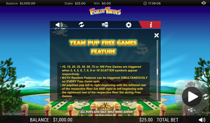 Foxin' Twins :: Team Pup Free Games Feature