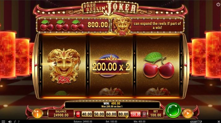 Free Reelin Joker :: X2 Win Multiplier applied to winnings