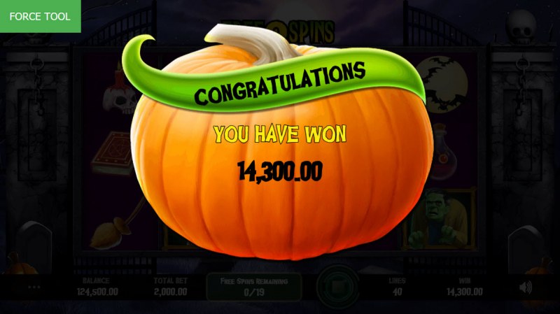 Total free spins payout