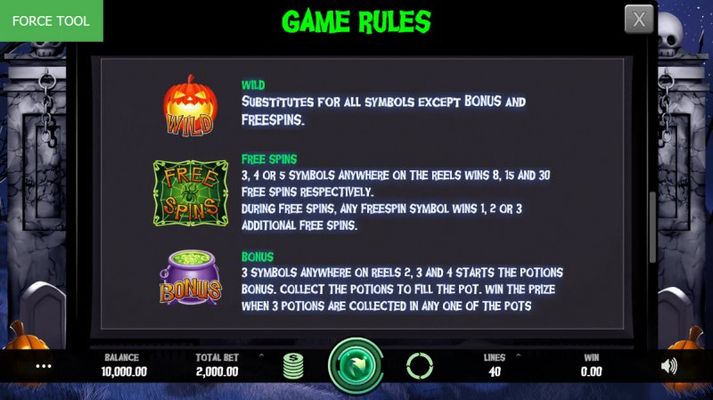 Fright Night :: Wild and Scatter Rules