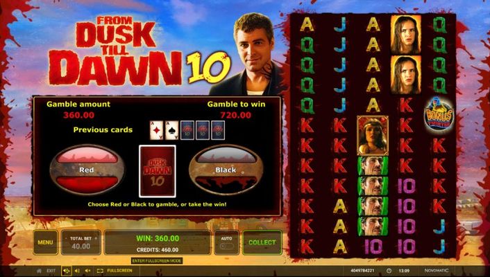From Dusk till Dawn 10 :: Red or Black Gamble Feature