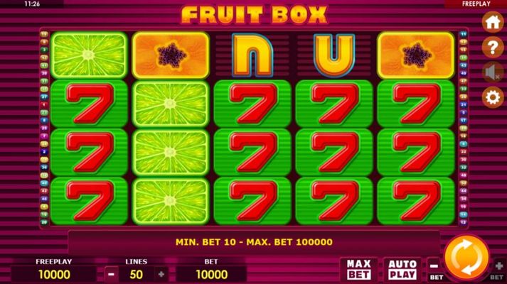 Play slots at Oshi: Oshi featuring the Video Slots Fruit Box with a maximum payout of $200,000