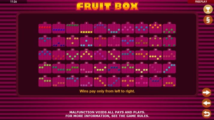 Fruit Box :: Paylines 1-50