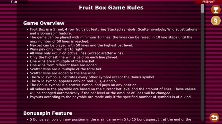 Fruit Box :: General Game Rules