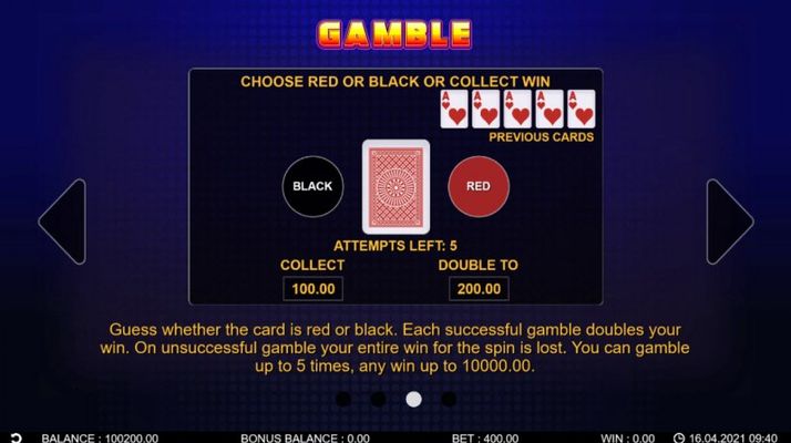 Gamble feature