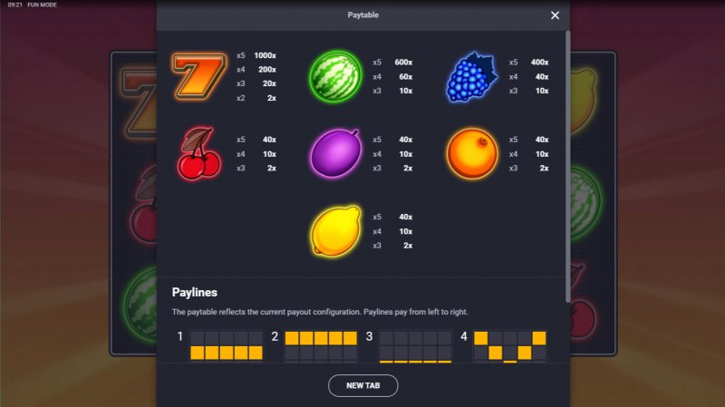 Paytable