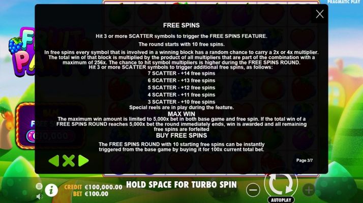 Free Spins Rules