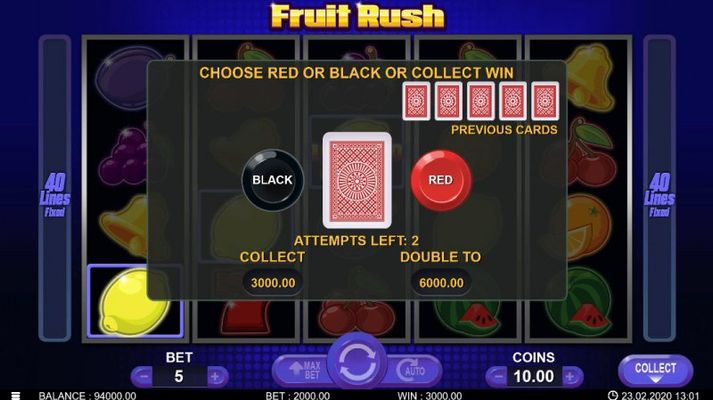 Black or Red Gamble Feature