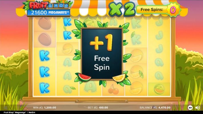 Fruit Shop Megaways :: Additional free spin awarded