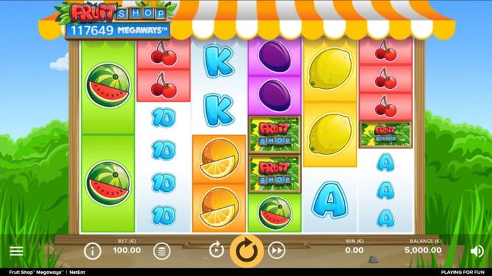 Fruit Shop Megaways :: Base Game Screen
