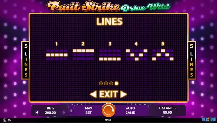 Fruit Strike Drive Wild :: Paylines 1-5