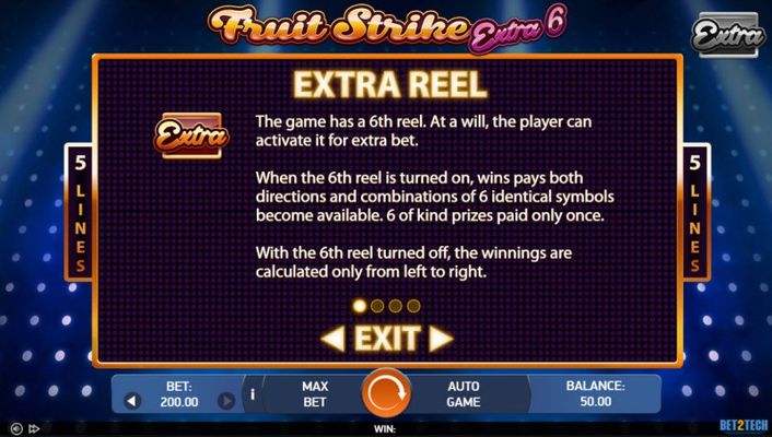 Fruit Strike Extra 6 :: Extra Reel Feature